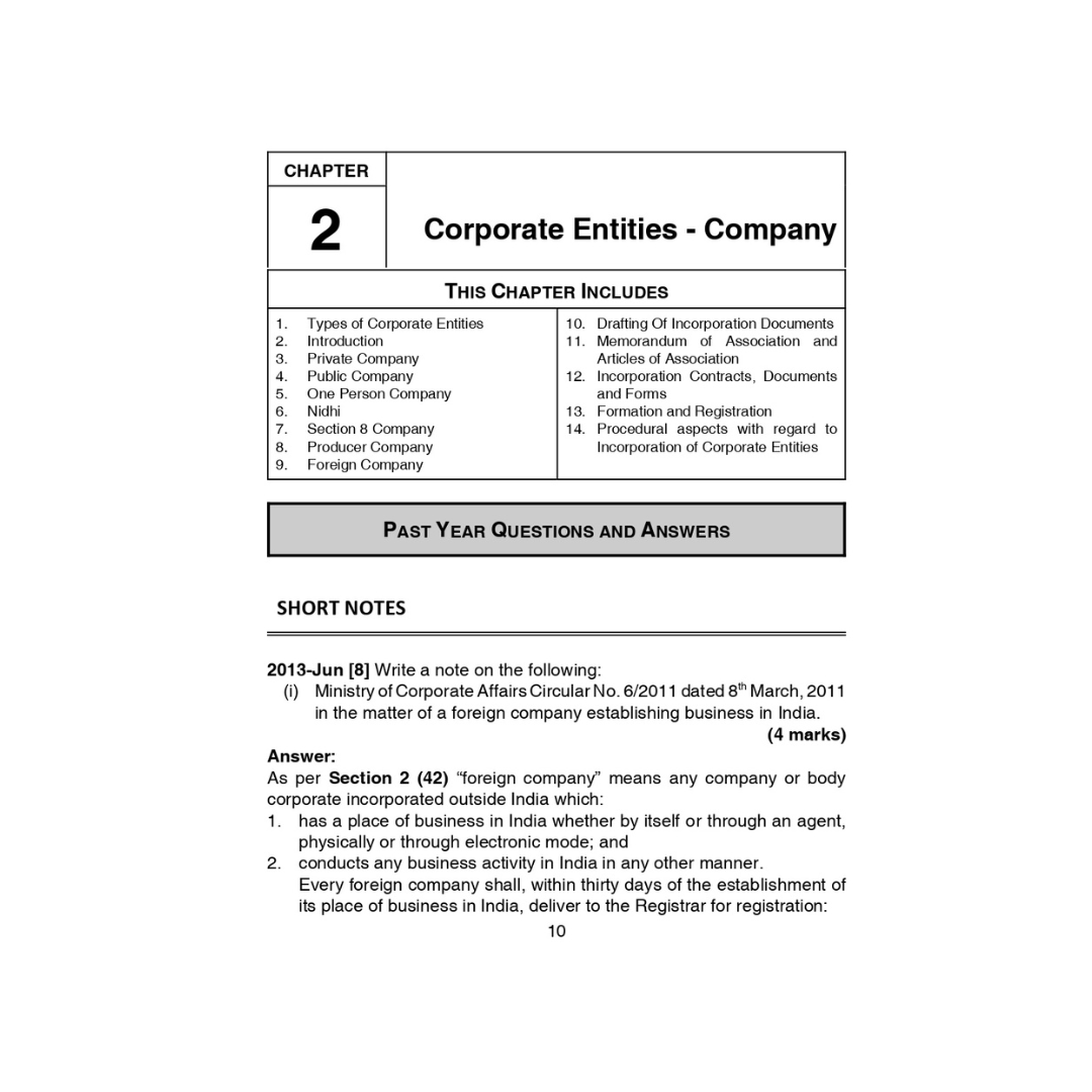 CS Executive Solved Papers