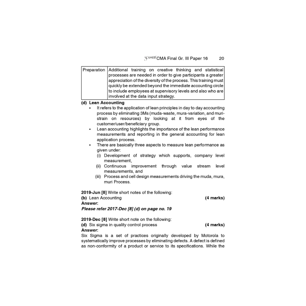 CMA Final Books For Preparation