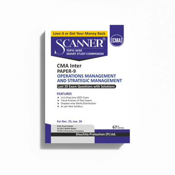CMA Inter Paper - 9 Operations Management and Strategic Management Dec'25, Jun'26