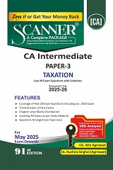 Scanner CA Intermediate Gr. I Paper-3 Taxation (Assessment Year 2025-26) (Applicable for May 2025 Onwards)