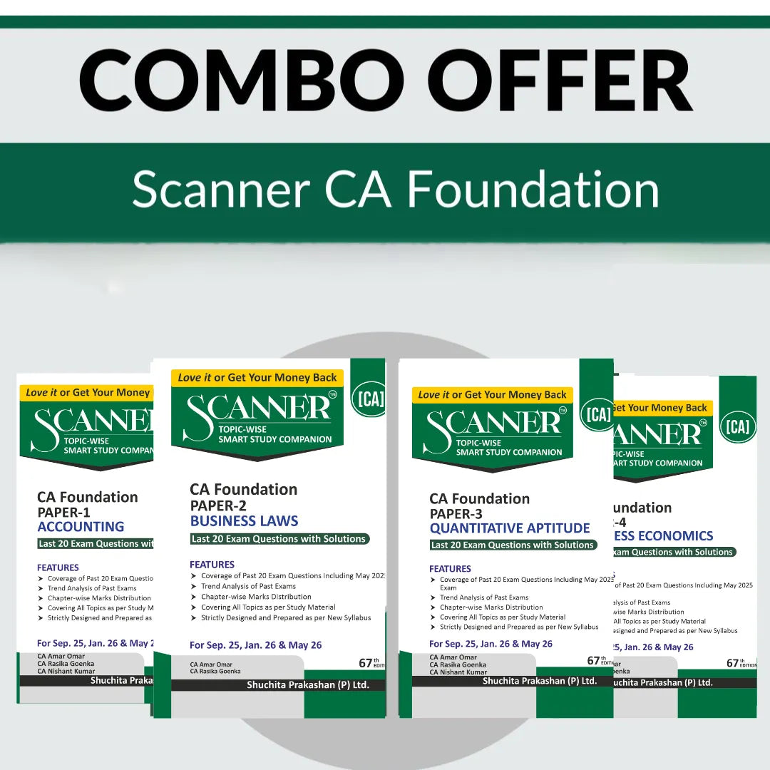 CA Foundation Combo Sep'25,Jan'26 and May'26 (E-Book)