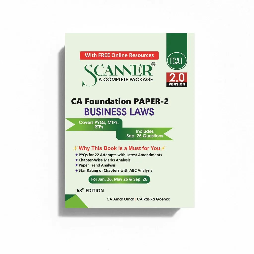 CA Foundation Paper - 2 Business Laws Jan 26, May 26 & Sep 26