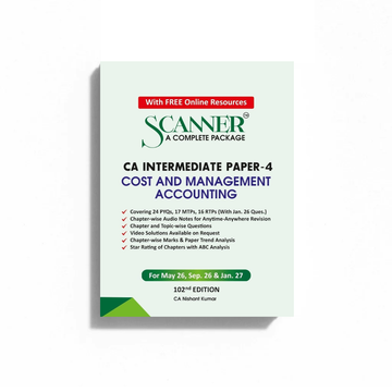 CA Inter Paper - 4 Cost and Management Accounting For May 26, Sep. 26 & Jan. 27