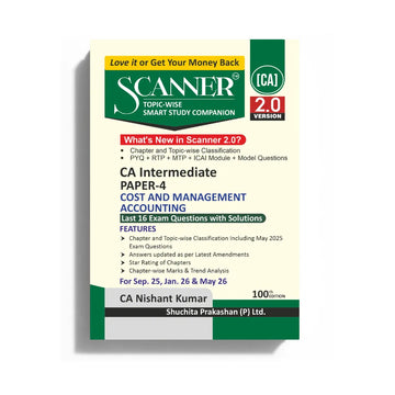 CA Inter Paper - 4 Cost and Management Accounting Sep'25, Jan'26 & May'26