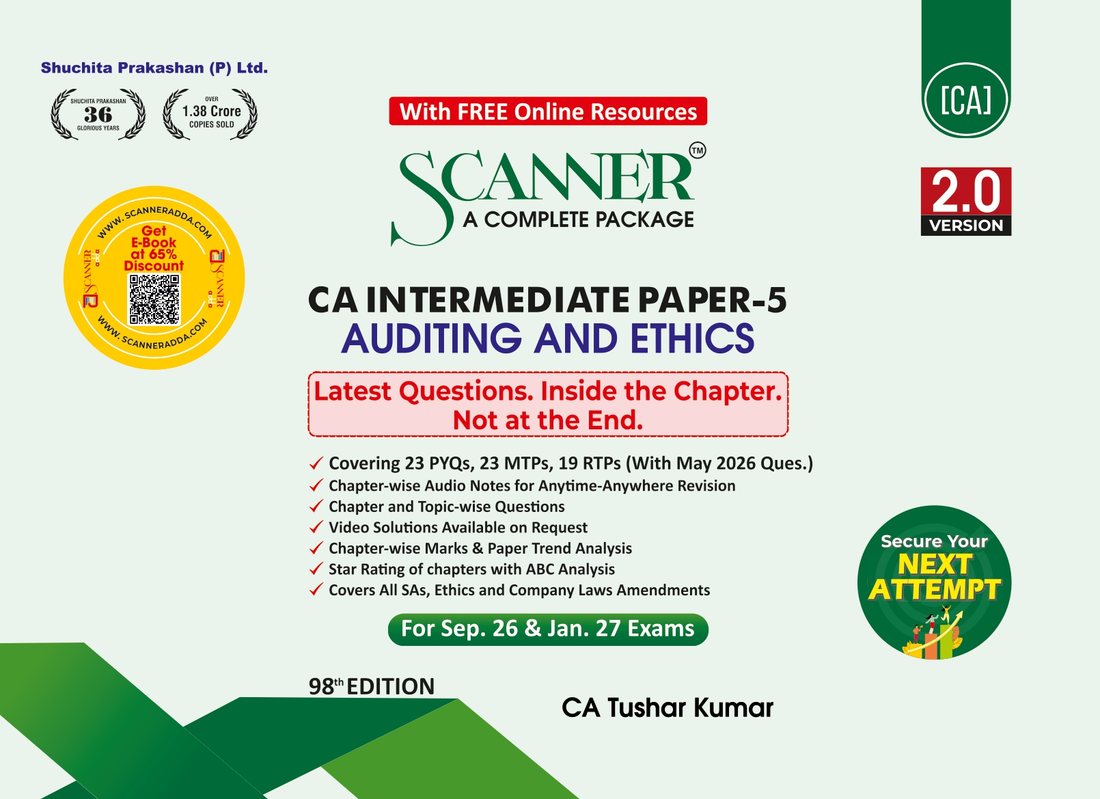 CA Inter Paper - 5 Auditing and Ethics For Sep. 26 , Jan. 27