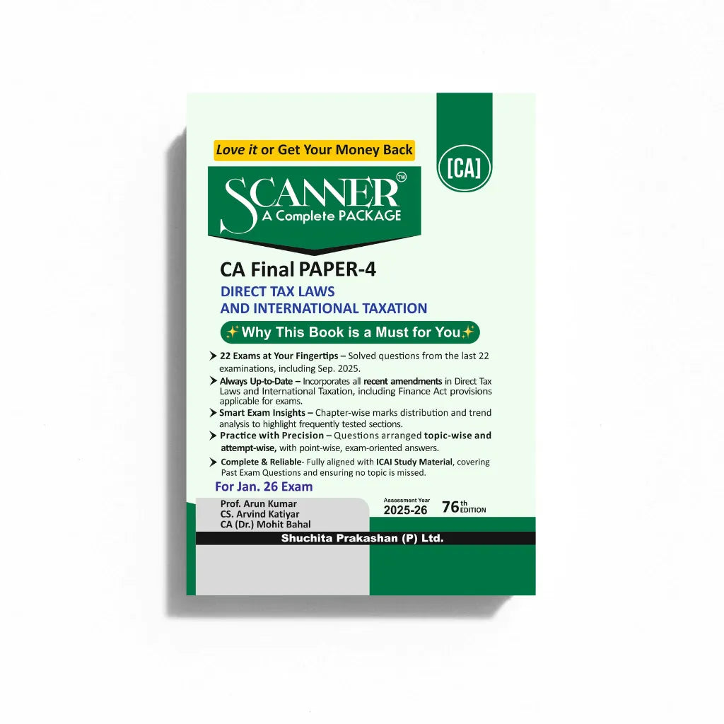 CA Final Paper - 4 Direct Tax Laws & International Taxation Jan. 26, May 26 & Sep. 26