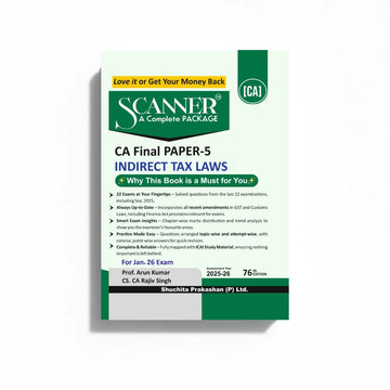 CA Final Paper - 5 Indirect Tax Laws Jan. 26, May 26 & Sep. 26