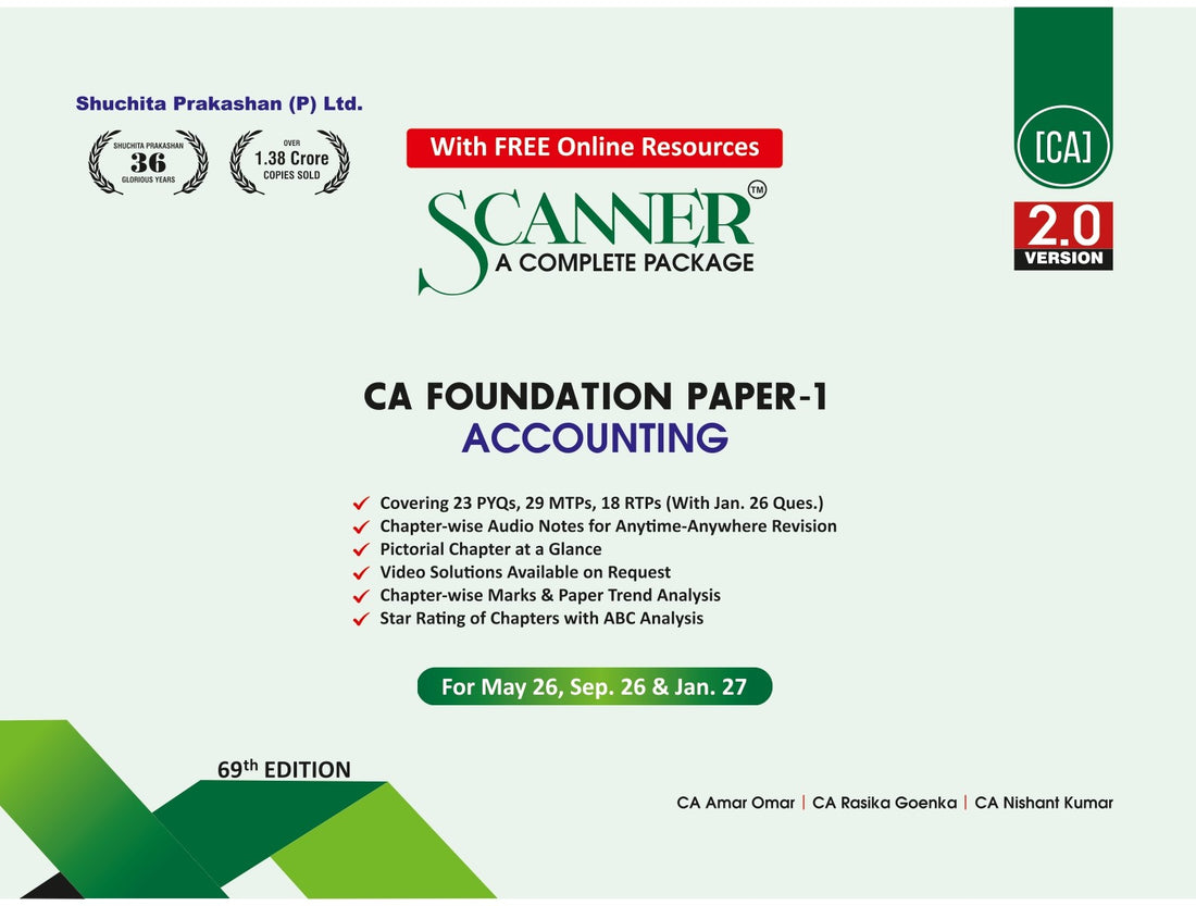CA Foundation Paper - 1 Accounting For May 26, Sep. 26 & Jan. 27 Books available on 18-February-2026