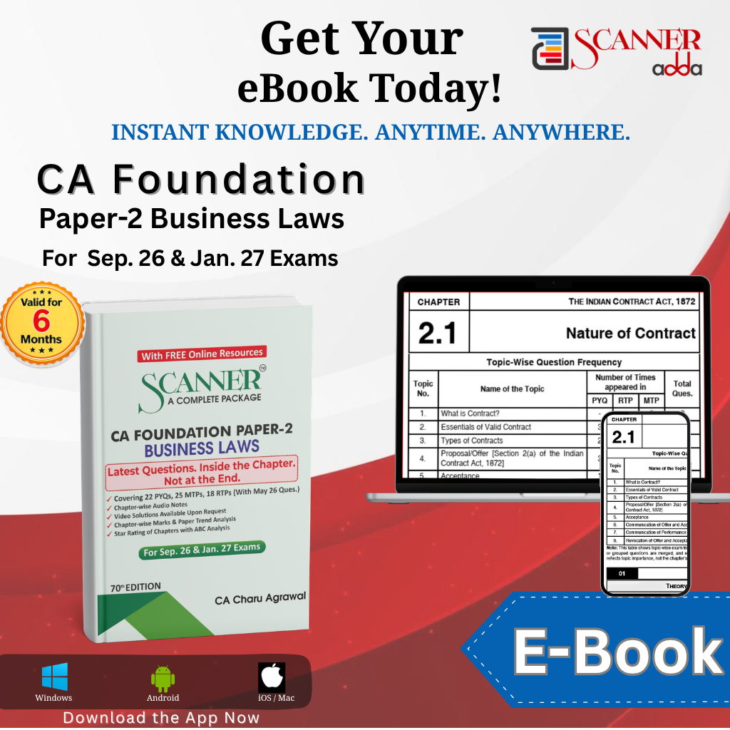 CA Foundation Paper - 2 Business Laws For Sep. 26 &amp; Jan. 27 Exams
