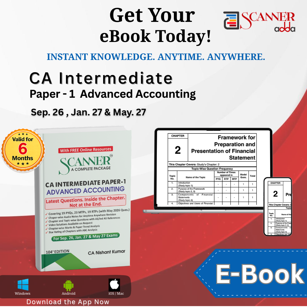 CA Inter Paper - 1 Advanced Accounting for Sep.26, Jan.27, May.27