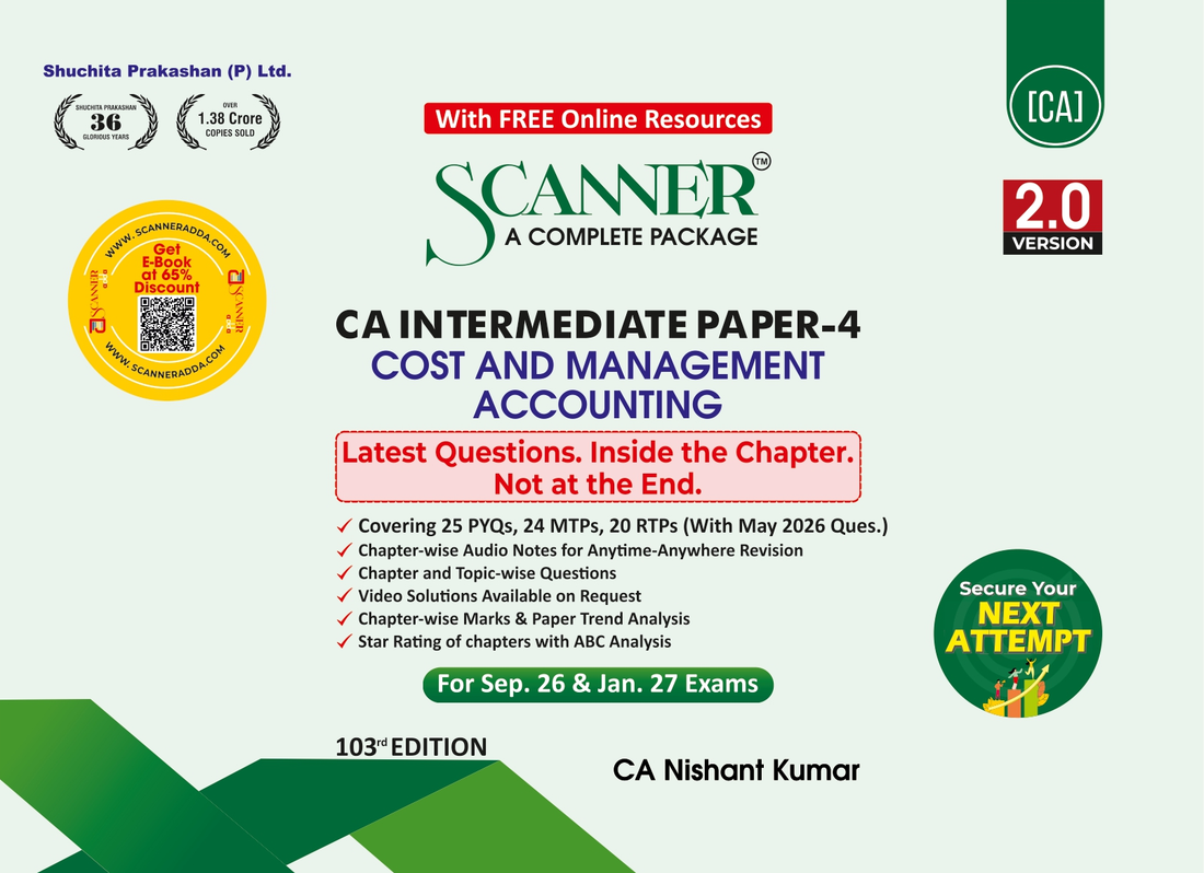 CA Inter Paper - 4 Cost and Management Accounting For Sep.26 & Jan .27 Exams