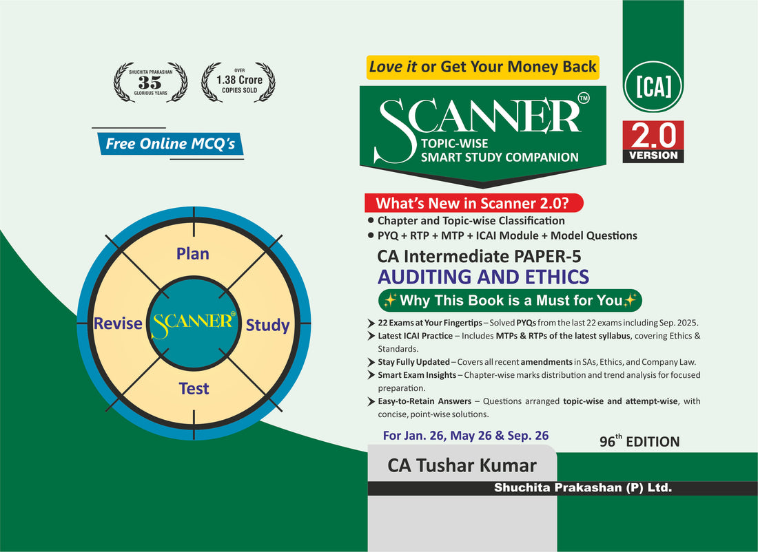 CA Inter Paper - 5 Auditing and Ethics Jan. 26, May 26 & Sep. 26