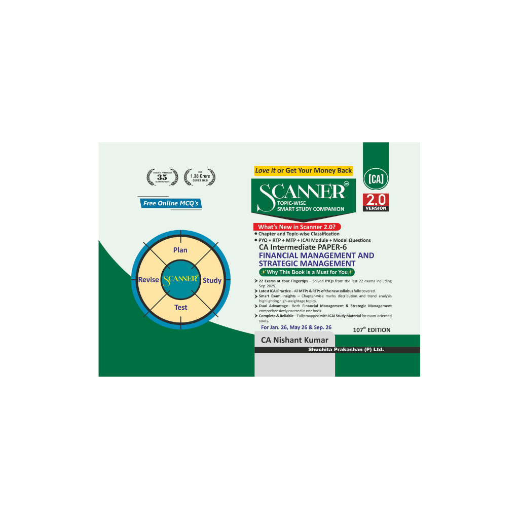 CA Inter Paper - 6 Financial Management and Strategic Management For Jan. 26, May 26 & Sep. 26