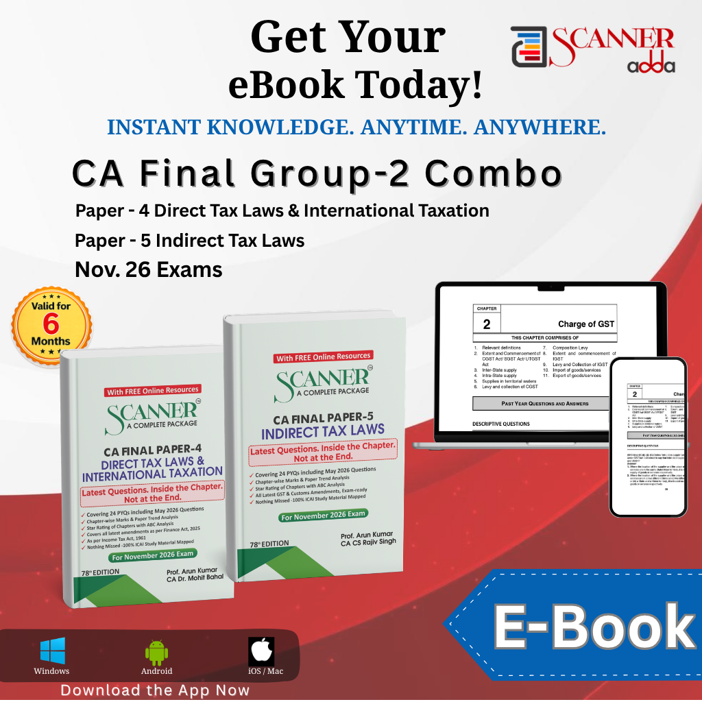 CA Final Group 2 Combo For Nov. 26 Exams