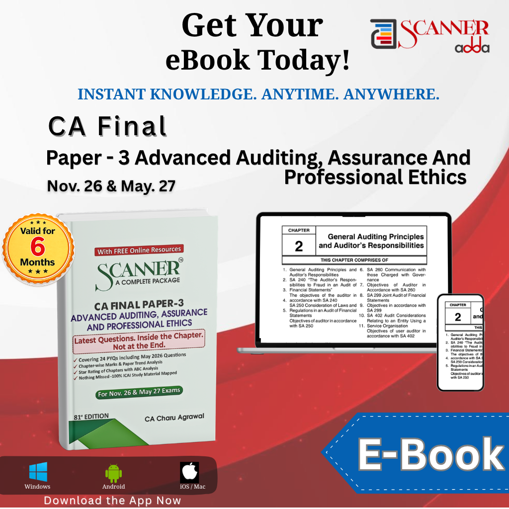 CA Final Paper - 3 Advanced Auditing, Assurance And Professional Ethics For Nov. 26 , May. 27