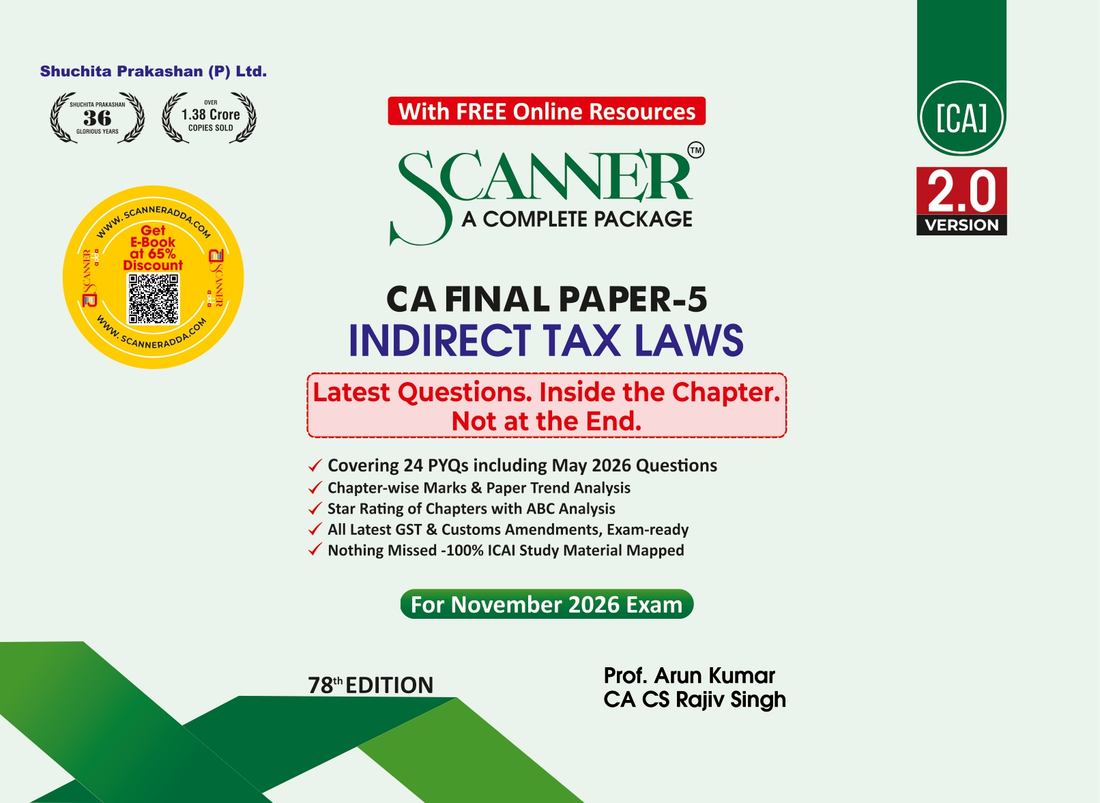 CA Final Paper - 5 Indirect Tax Laws For Nov. 2026