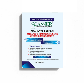 CMA Inter Paper - 9 Operations Management and Strategic Management Jun'26 ,Dec'26