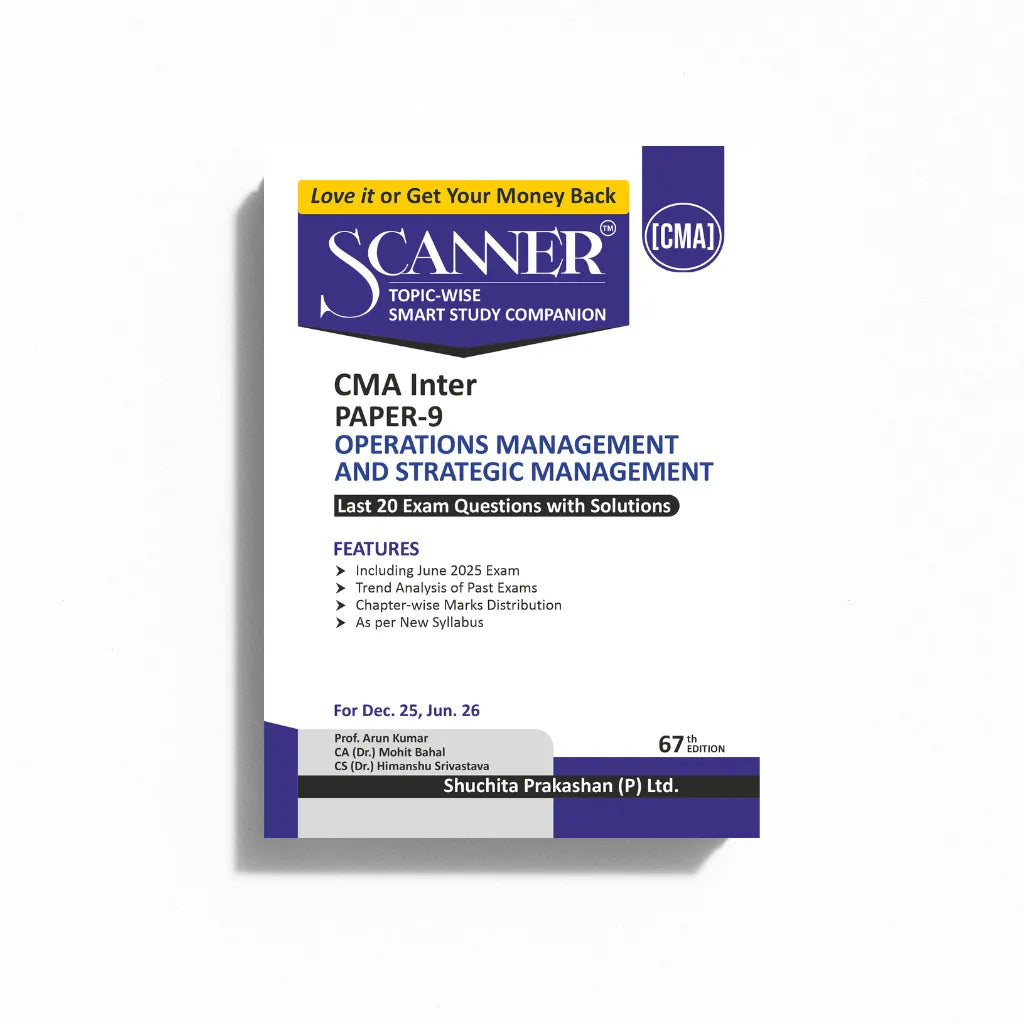 CMA Inter Paper - 9 Operations Management and Strategic Management Dec'25, Jun'26