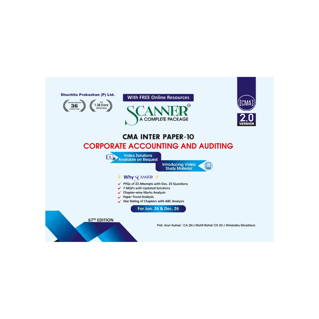 CMA Inter Paper - 10 Corporate Accounting and Auditing Jun'26, Dec'26