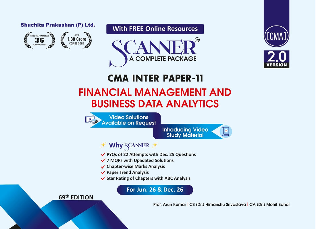 CMA Inter Paper - 11 Financial Management and Business Data Analytics Jun'26, Dec'26