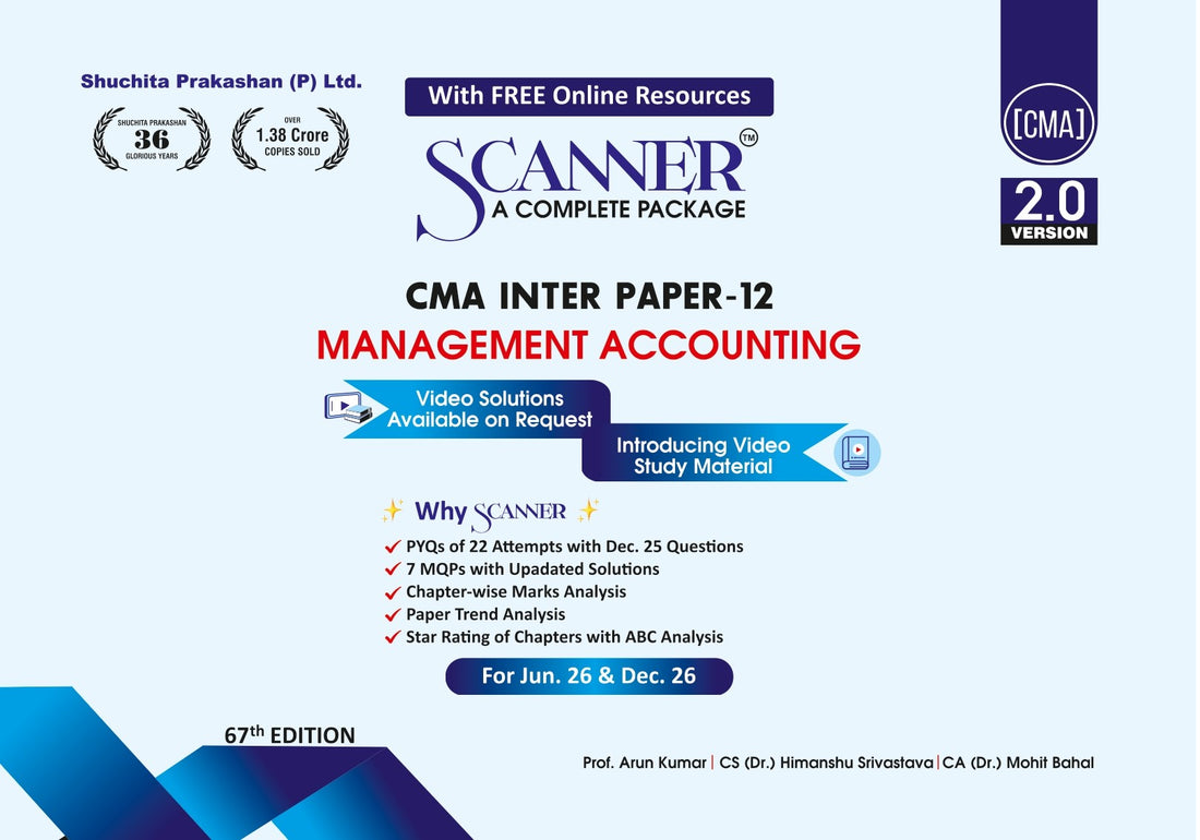 CMA Inter Paper - 12 Management Accounting For Jun.26 & Dec.26