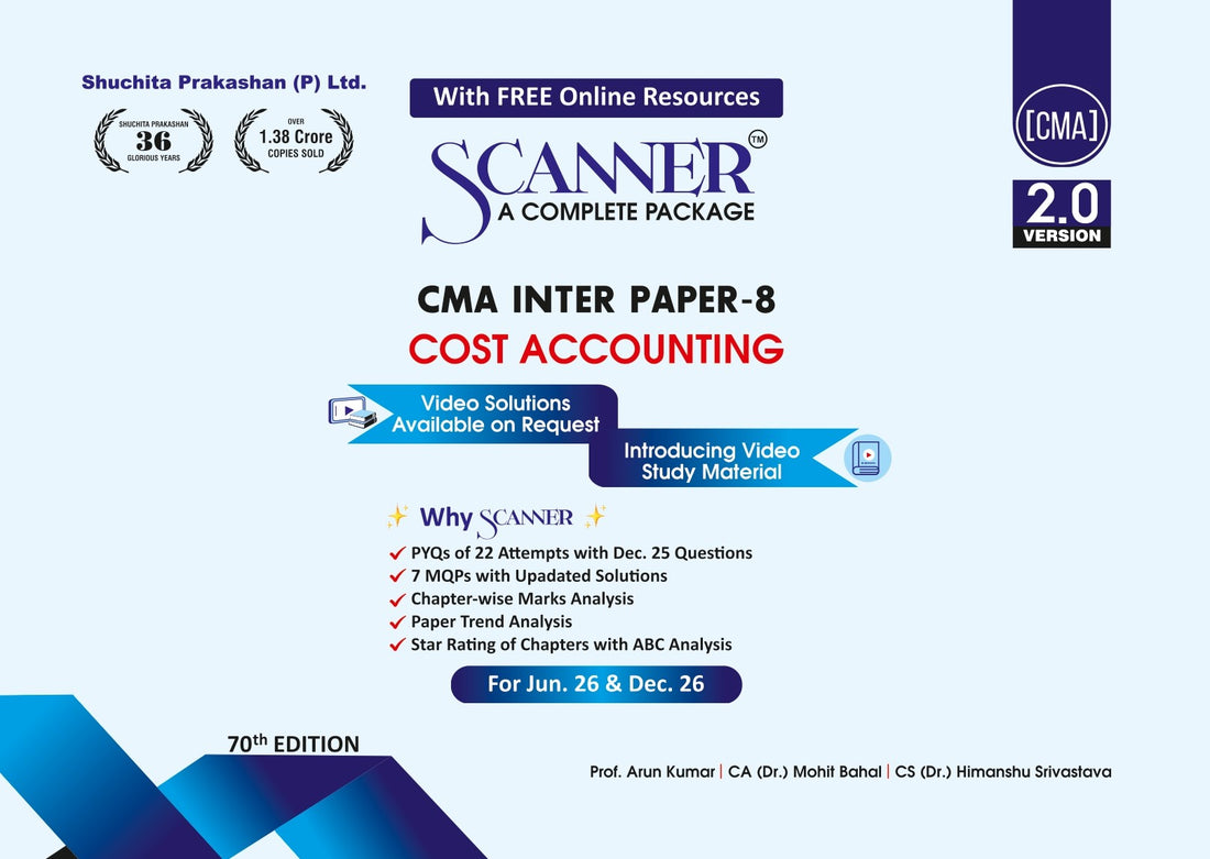 CMA Inter Paper - 8 Cost Accounting For Jun.26 & Dec.26