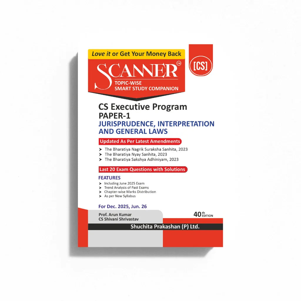 CS Executive Paper - 1 Juriprudiances, Interpretations and General Laws Dec'25, Jun'26