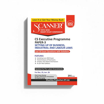CS Executive Paper - 3 Setting up of Business Industrial and Labour Laws Dec'25, Jun'26