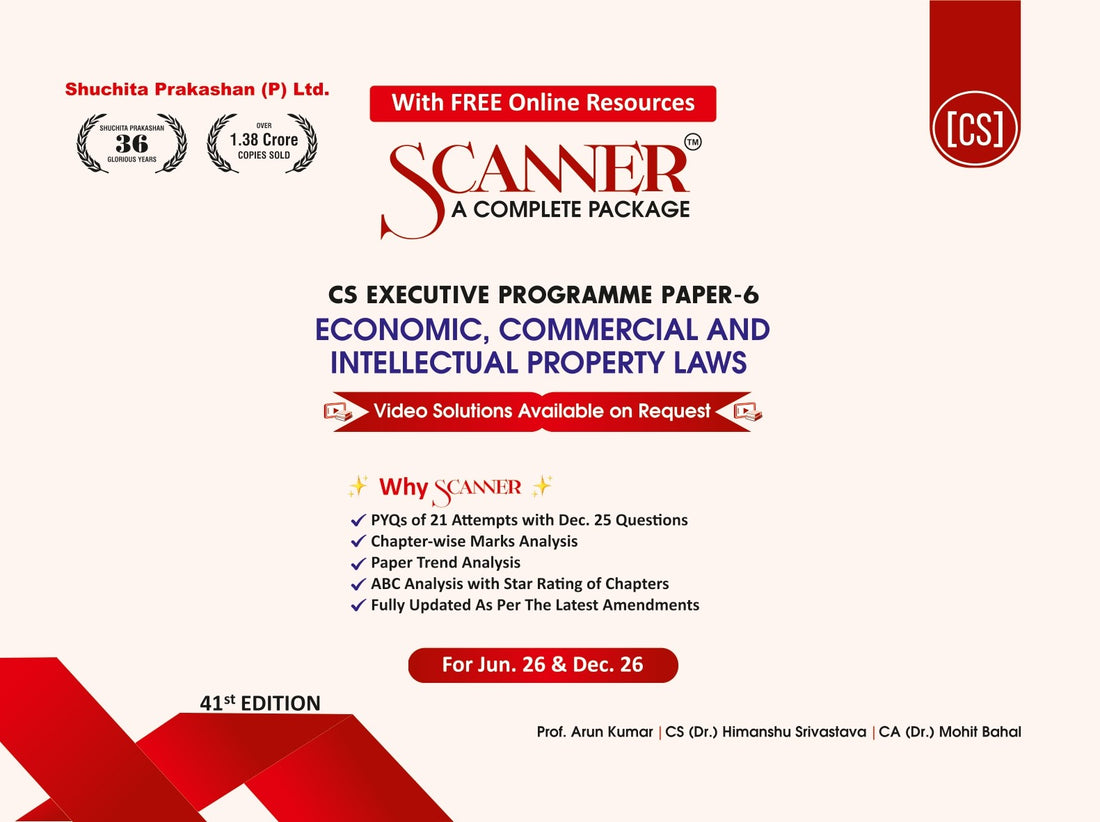 CS Executive Paper - 6 Economic, Commercial and Intellectual Property Laws For Jun'26, Dec'26