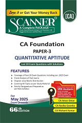 Scanner CA Foundation Paper-3 Quantitative Aptitude (Applicable for May 2025 Exam)