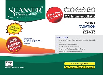 Scanner CA Intermediate Gr. I (2023 Syllabus) Paper - 3 Taxation (Assessment Year 2024-25) (Applicable for Jan 2025 Onwards)